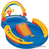 Надувной бассейн Intex Rainbow Ring Play Center 297x193x135 (57453)