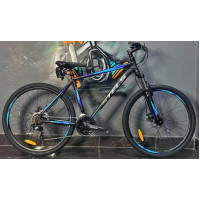 Велосипед Stels Navigator 700 MD 27.5 V020 р.21 2024 (черный/голубой)