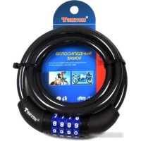 Тросовый велосипедный замок Tonyon 10x1200 5231C-1012 (черный)