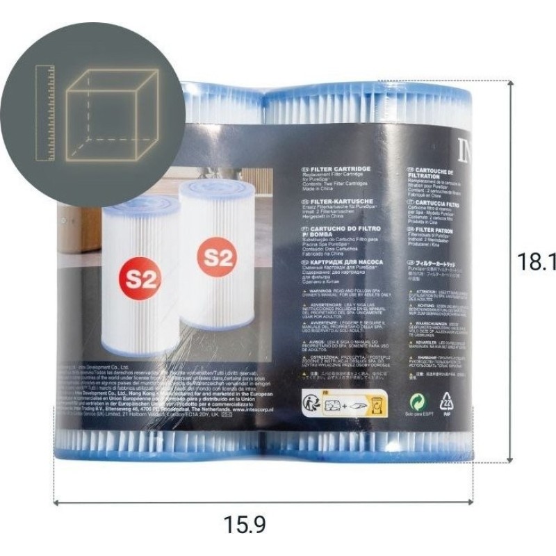 Intex Набор фильтр-картриджей для бассейна-джакузи 29012 (2 шт)