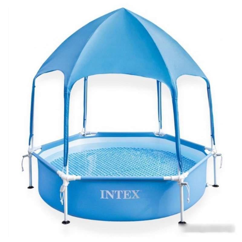 Intex Metal Frame с навесом 28209NP (183x38)