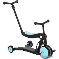 Трехколесный самокат Pituso HD-200B (черный/голубой)