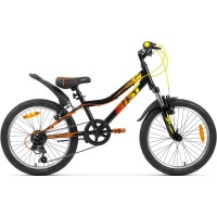 Детский велосипед AIST Pirate 2.0 2025 (черный/желтый)