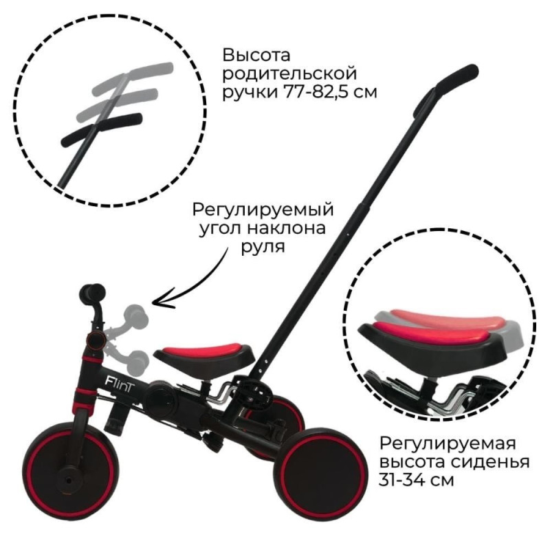 Bubago Flint BG-FPY-109-9 с ручкой (черный/красный)