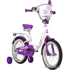 Детский велосипед Novatrack Butterfly 16 2023 167BUTTERFLY.WVL23 (белый/фиолетовый)