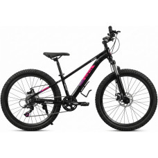 Велосипед Maxter PL1000 regid 24 2026 (черный/розовый)