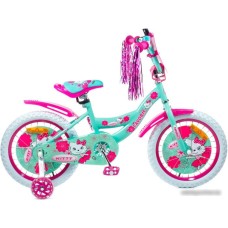 Детский велосипед Favorit Kitty 16 KIT-16GN (розовый/бирюзовый)